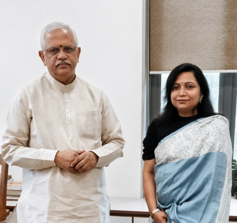 भाजपा की शानदार जीत पर पारूल सिंह ने बी. एल. संतोष को दी मुबारकबाद