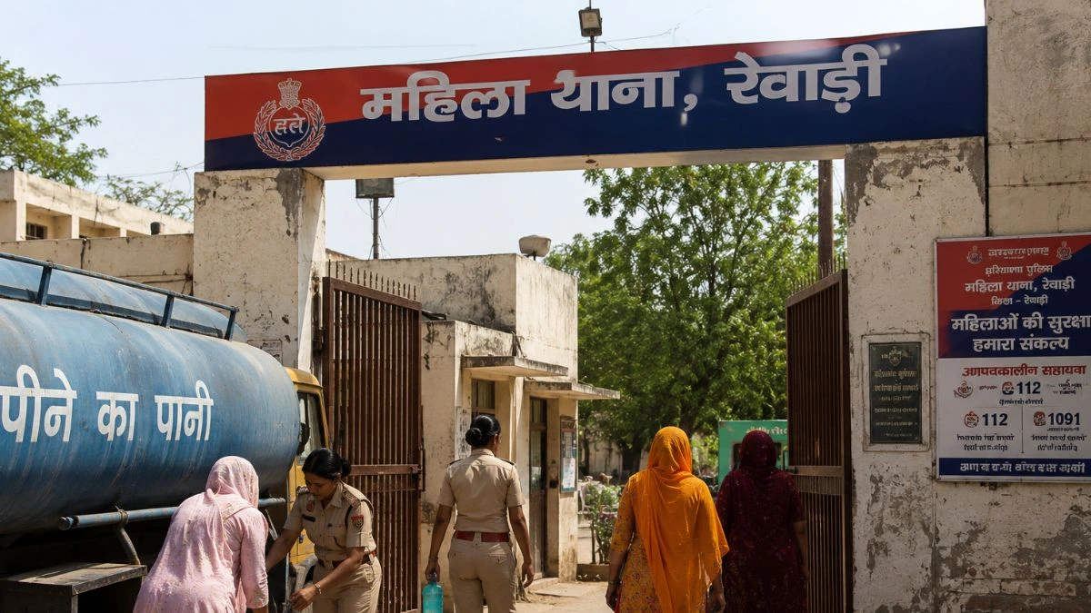 रेवाड़ी में पांच दिन 45°C की भीषण गर्मी में प्यासा महिला थाना