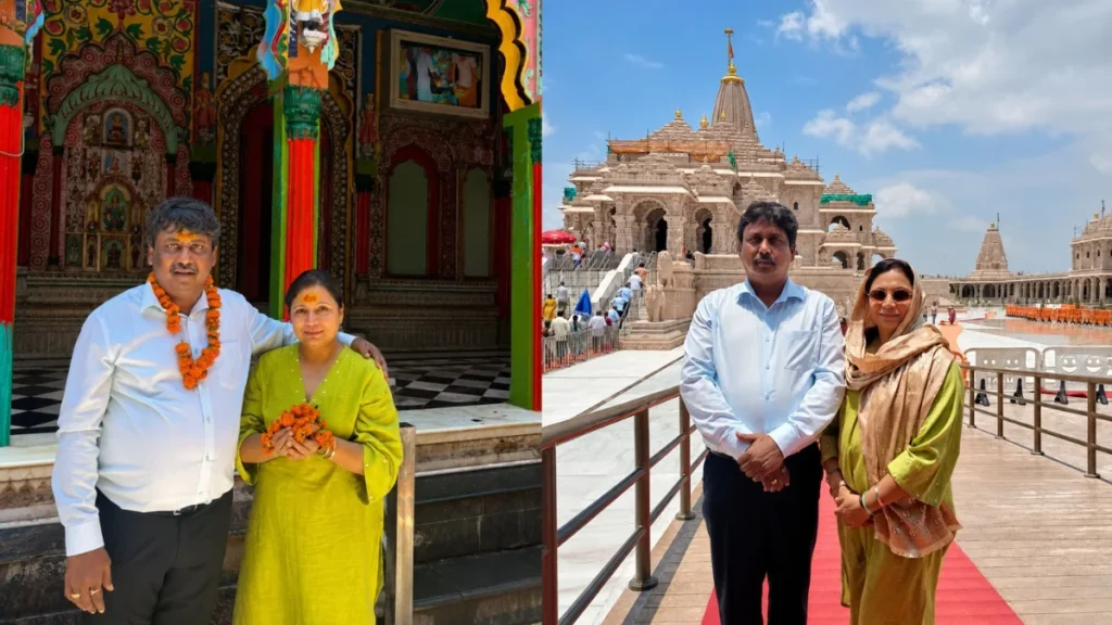 अयोध्या धाम में श्रीराम जन्मभूमि के दर्शन कर वरिष्ठ पत्रकार राकेश सिंह व पारुल सिंह ने देश के उज्ज्वल भविष्य के लिए मांगा आशीर्वाद
