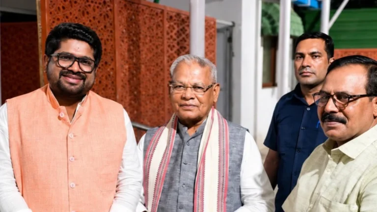 जीतन राम मांझी से मिले डॉ. भार्गव मल्लप्पा, कौशल संस्थानों का दिया न्योता