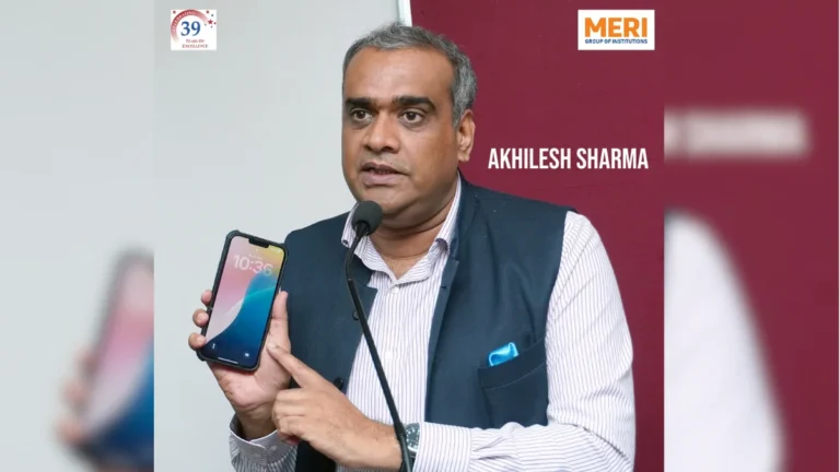 एमईआरआई कॉलेज में टीवी एंकरिंग पर विशेष सत्र, अखिलेश शर्मा ने छात्रों से किया संवाद